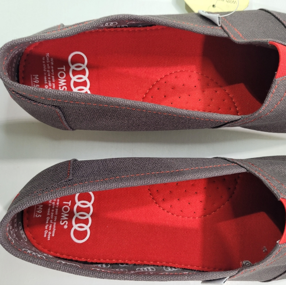 TOMS MEN'S CLASSIC AUDI ASH LIMITED EDITION SHOES LOAFERS SIZE 9.5 NWT - Picture 13 of 14